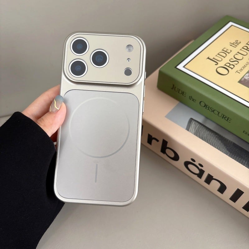 Carcasă pentru telefon Apple cu aderență magnetică, acrilic mat, finisaj frosted, anti-derapare, protecție la cădere, stil minimalist