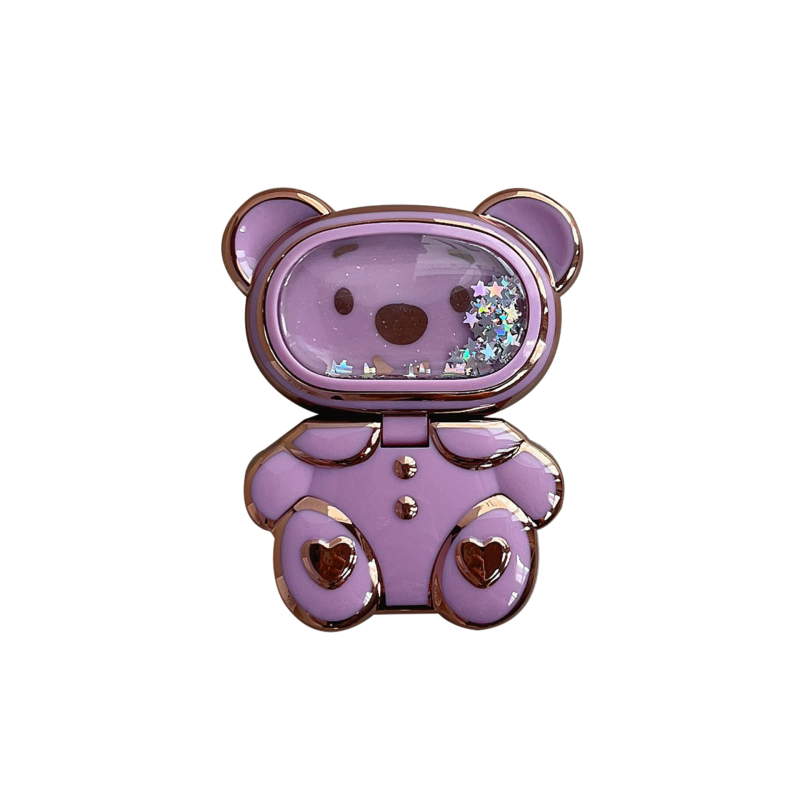 Suport de birou pentru telefon, design urs drăguț de desen animat, material plastic, bază rotativă, suport pentru personalizare