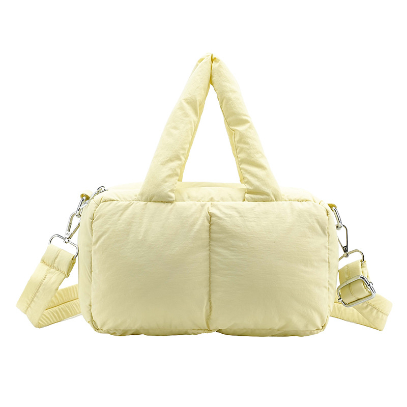 Geantă de umăr din material textil, stil pernă, formă dreptunghiulară, închidere cu fermoar, căptușeală din poliester, Toamna 2025