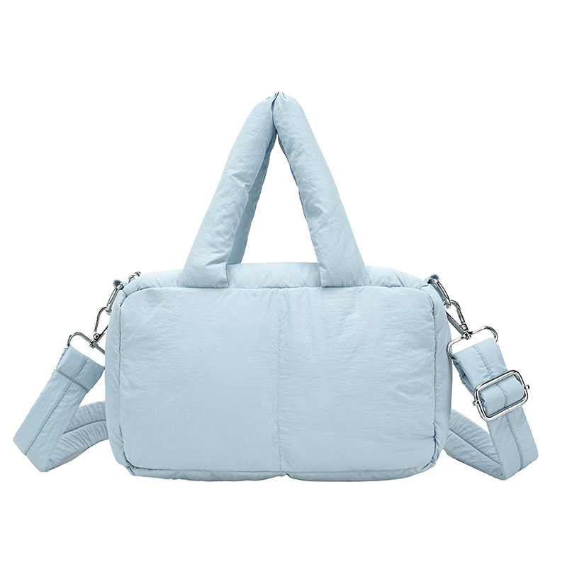 Geantă de umăr din material textil, stil pernă, formă dreptunghiulară, închidere cu fermoar, căptușeală din poliester, Toamna 2025