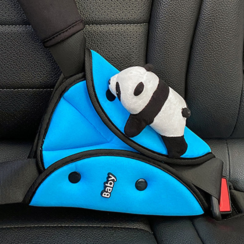 Κάλυμμα ζώνης καθίσματος παιδιού αυτοκινήτου με τριγωνικό ρυθμιστικό εξάρτημα, σχέδιο Panda, πολυεστέρας, περίπου 90 g