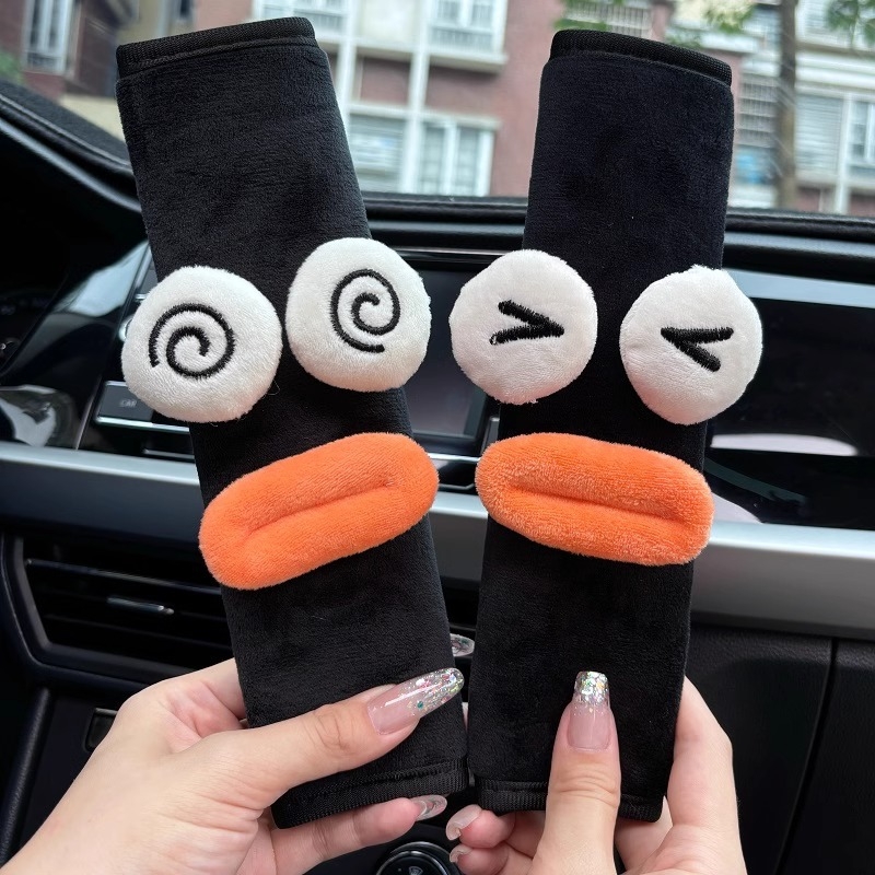 Protecție pentru umărul centurii auto pentru copii – design drăguț cu formă de gură de cârnat, protecție a gâtului și a abdomenului