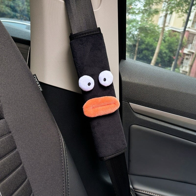 Protecție pentru umărul centurii auto pentru copii – design drăguț cu formă de gură de cârnat, protecție a gâtului și a abdomenului