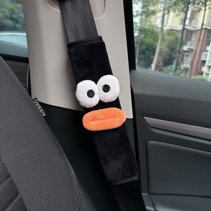 Protecție pentru umărul centurii auto pentru copii – design drăguț cu formă de gură de cârnat, protecție a gâtului și a abdomenului