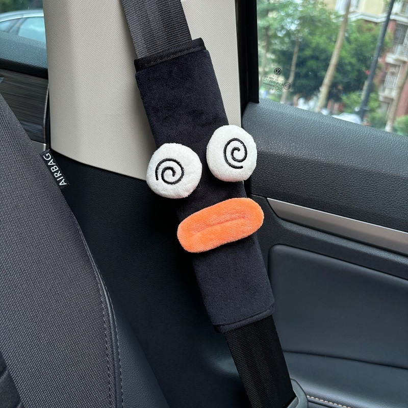 Protecție pentru umărul centurii auto pentru copii – design drăguț cu formă de gură de cârnat, protecție a gâtului și a abdomenului