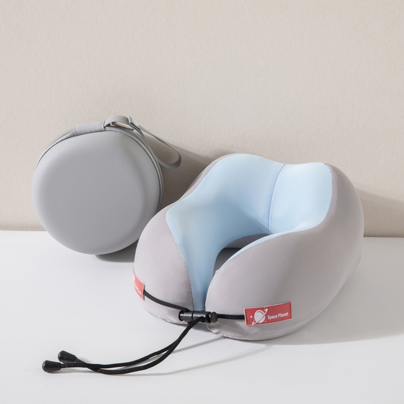 Perna U din spumă cu memorie pentru adulți – pernă minimalistă pentru odihnă la birou, husă din poliester-cotton, greutate 0,5–1,0 kg