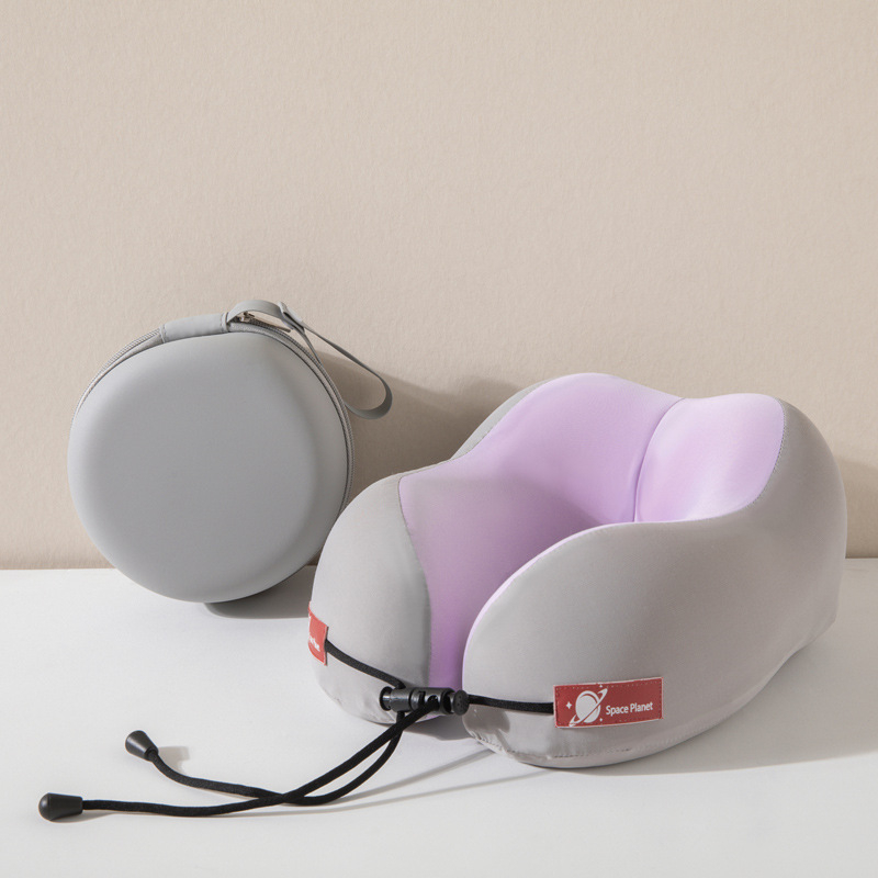 Perna U din spumă cu memorie pentru adulți – pernă minimalistă pentru odihnă la birou, husă din poliester-cotton, greutate 0,5–1,0 kg