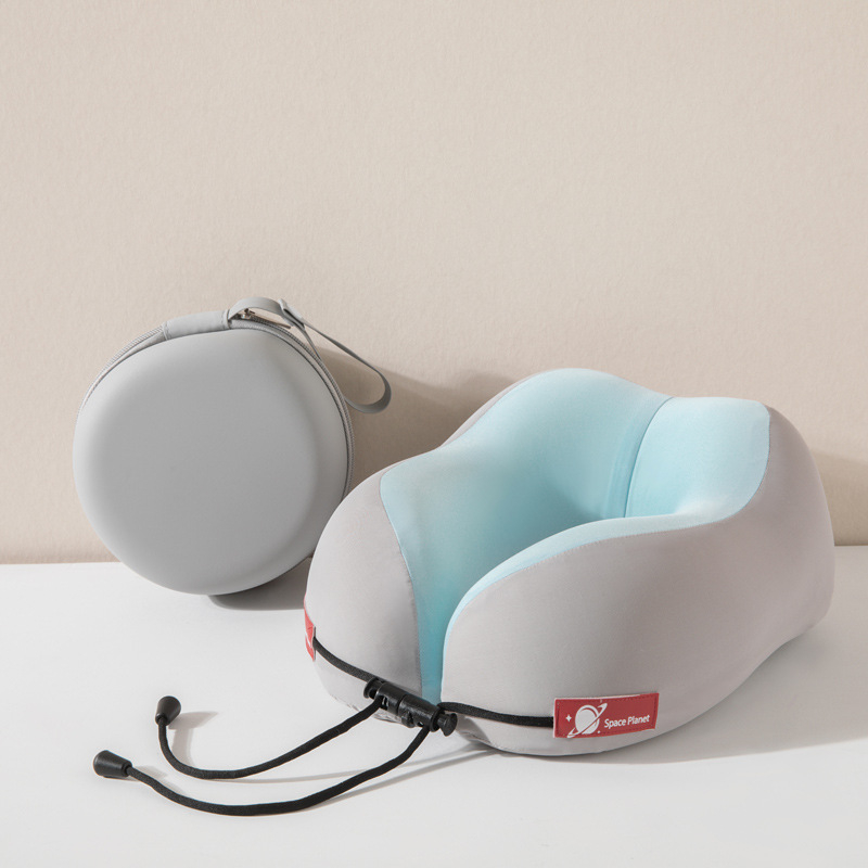 Perna U din spumă cu memorie pentru adulți – pernă minimalistă pentru odihnă la birou, husă din poliester-cotton, greutate 0,5–1,0 kg