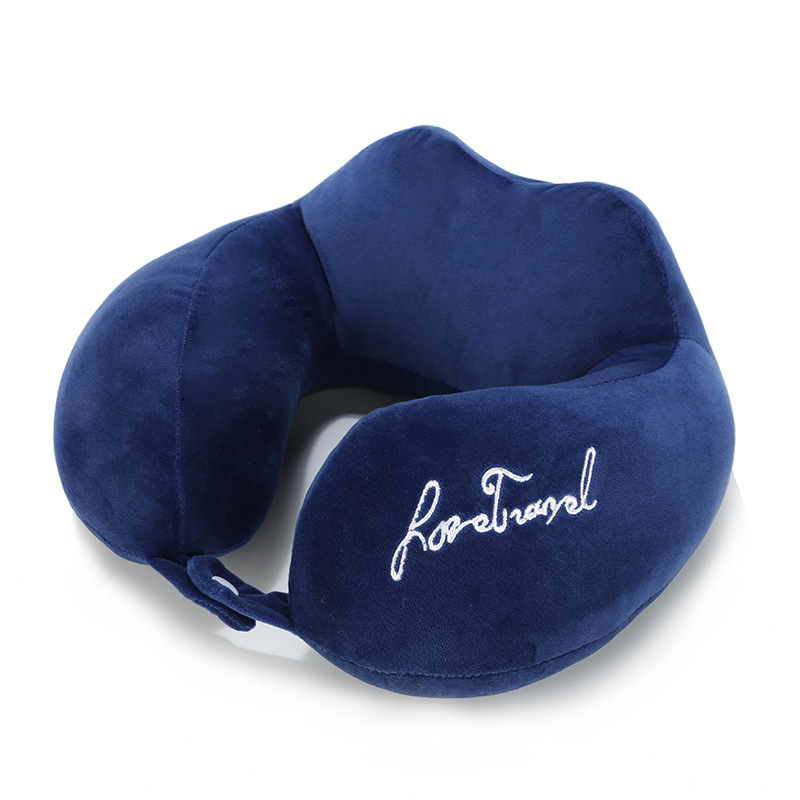 Pernă de călătorie în formă de U pentru gât, umplutură PP 3D, înălțime nucleu 14 cm, husă din velur Crystal Super Soft, potrivită pentru adulți.