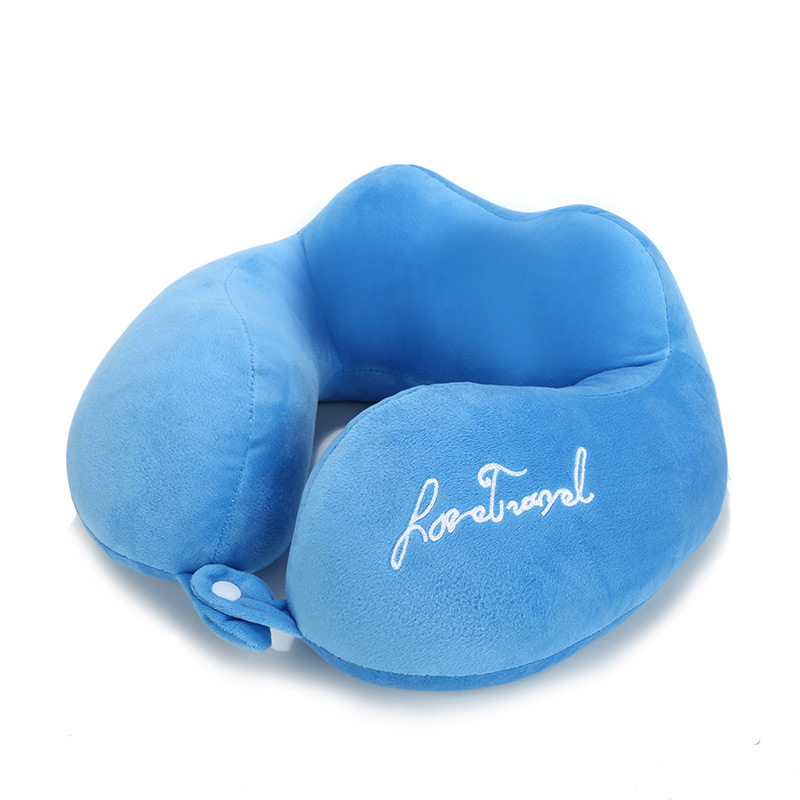 Pernă de călătorie în formă de U pentru gât, umplutură PP 3D, înălțime nucleu 14 cm, husă din velur Crystal Super Soft, potrivită pentru adulți.