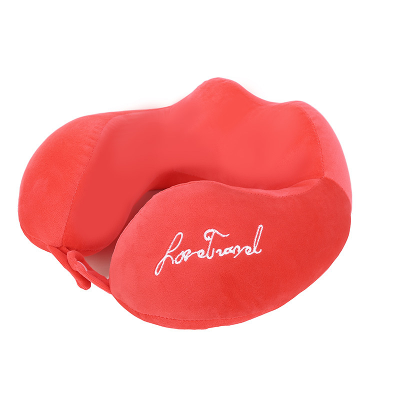 Pernă de călătorie în formă de U pentru gât, umplutură PP 3D, înălțime nucleu 14 cm, husă din velur Crystal Super Soft, potrivită pentru adulți.