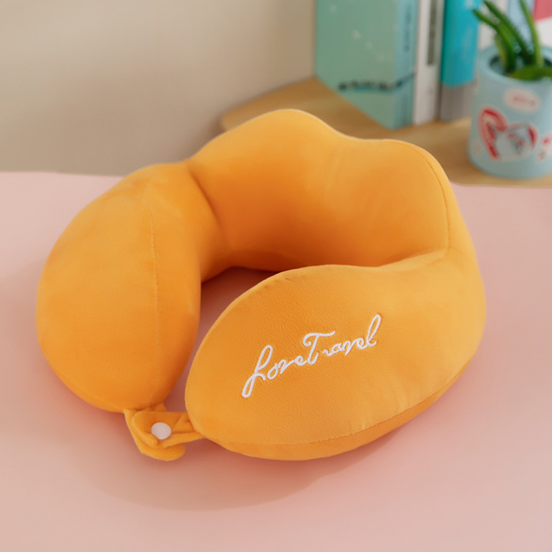 Pernă de călătorie în formă de U pentru gât, umplutură PP 3D, înălțime nucleu 14 cm, husă din velur Crystal Super Soft, potrivită pentru adulți.