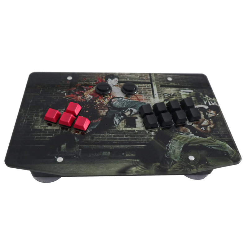 Joystick arcade de luptă cu butoane multiple pentru PC – USB, panou acrilic, model WADS, 1.3 kg