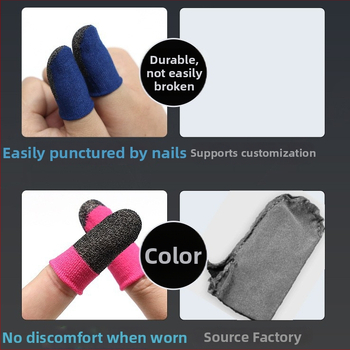 Lingxi Silver Fiber двойни гейминг пръстни протектори – дишащи, ултра тънки, съвместими със сензорен екран за мобилни игри