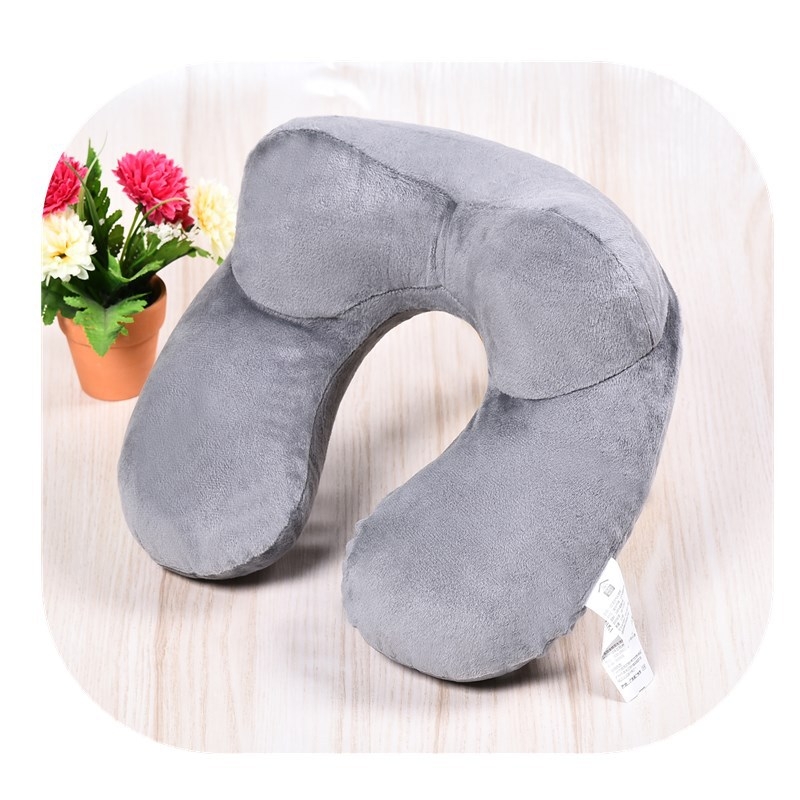 Love of neck pernă gonflabilă U, din PVC, pentru călătorii în mașină — umplere cu aer, pentru adulți, stil modern minimalist