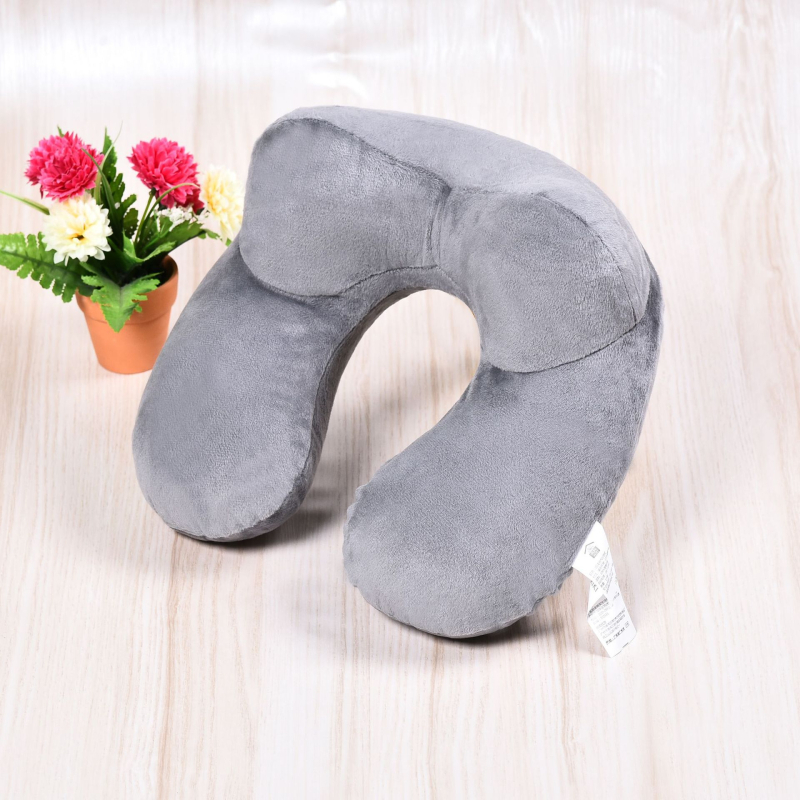 Love of neck pernă gonflabilă U, din PVC, pentru călătorii în mașină — umplere cu aer, pentru adulți, stil modern minimalist