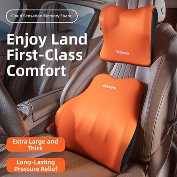 Μαξιλάρι αυχένα και οσφυϊκής στήριξης αυτοκινήτου με memory foam, κάλυμμα από 100% βαμβάκι, Universal εφαρμογή, για όλες τις εποχές