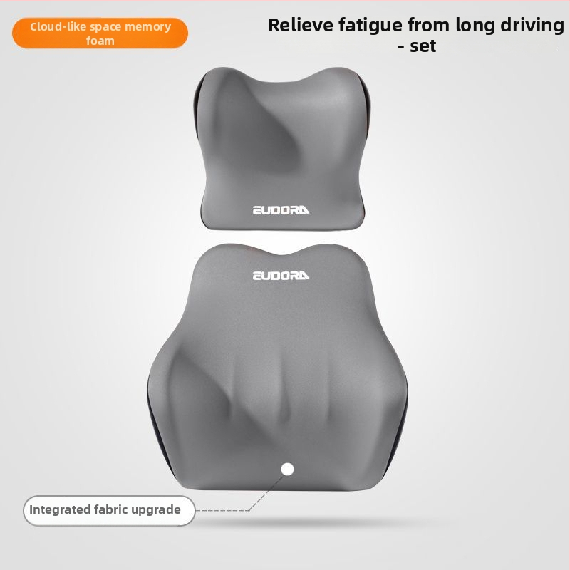 Μαξιλάρι αυχένα και οσφυϊκής στήριξης αυτοκινήτου με memory foam, κάλυμμα από 100% βαμβάκι, Universal εφαρμογή, για όλες τις εποχές