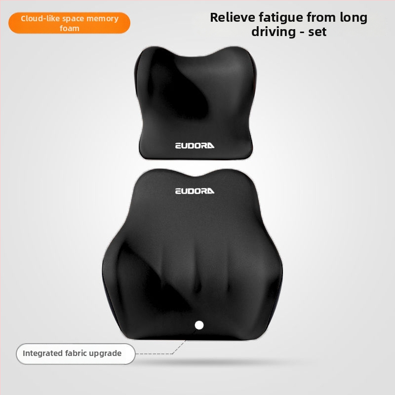 Μαξιλάρι αυχένα και οσφυϊκής στήριξης αυτοκινήτου με memory foam, κάλυμμα από 100% βαμβάκι, Universal εφαρμογή, για όλες τις εποχές