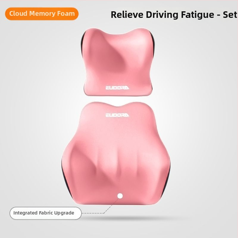 Μαξιλάρι αυχένα και οσφυϊκής στήριξης αυτοκινήτου με memory foam, κάλυμμα από 100% βαμβάκι, Universal εφαρμογή, για όλες τις εποχές