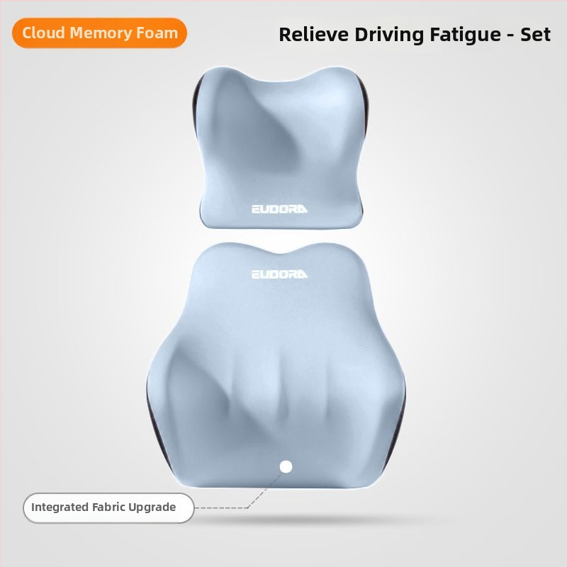 Μαξιλάρι αυχένα και οσφυϊκής στήριξης αυτοκινήτου με memory foam, κάλυμμα από 100% βαμβάκι, Universal εφαρμογή, για όλες τις εποχές