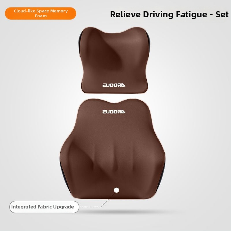 Μαξιλάρι αυχένα και οσφυϊκής στήριξης αυτοκινήτου με memory foam, κάλυμμα από 100% βαμβάκι, Universal εφαρμογή, για όλες τις εποχές