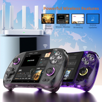 Retro rokas spēļu konsole ar diviem joystickiem, 64GB atmiņa, Linux + Android, bezvadu savienojums, MP4 video atskaņotājs