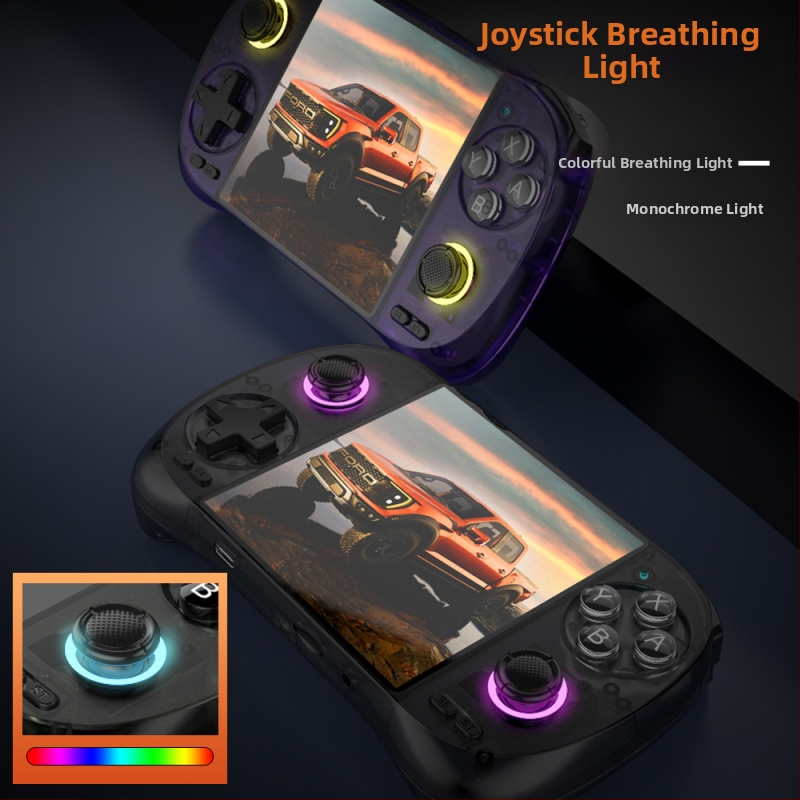 Retro rokas spēļu konsole ar diviem joystickiem, 64GB atmiņa, Linux + Android, bezvadu savienojums, MP4 video atskaņotājs