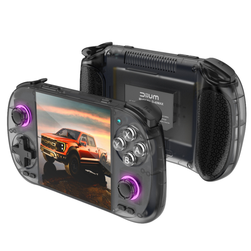 Retro rokas spēļu konsole ar diviem joystickiem, 64GB atmiņa, Linux + Android, bezvadu savienojums, MP4 video atskaņotājs