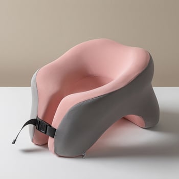 Pernă în formă de U pentru odihnă de zi cu spumă memory, husă din fibre chimice, 0,5–1,0 kg, sprijin pentru gât în timpul întinderii
