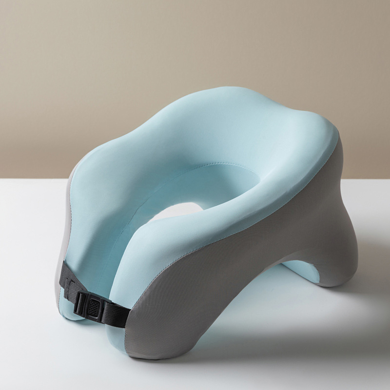 Pernă în formă de U pentru odihnă de zi cu spumă memory, husă din fibre chimice, 0,5–1,0 kg, sprijin pentru gât în timpul întinderii