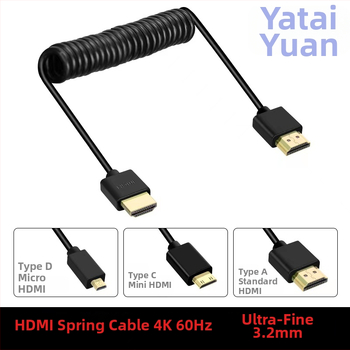 HDMI 2.0 adapter kabel, zlatni konektori, bakar bez kisika, HDMI–HDMI, 4K60