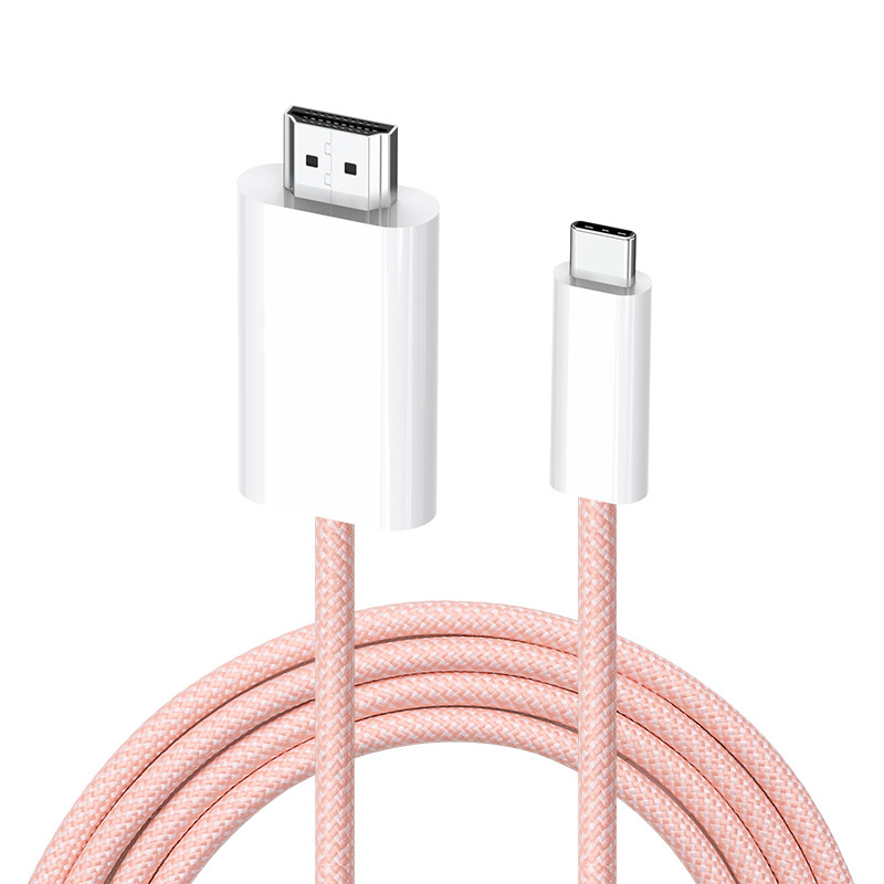 Kabel Type-C na HDMI za mobilne telefone (iPhone 15, Huawei, Samsung) – duljina 1,8 m, Type-C–HDMI priključak, bakreni vodič s tinom i niklovanim premazom