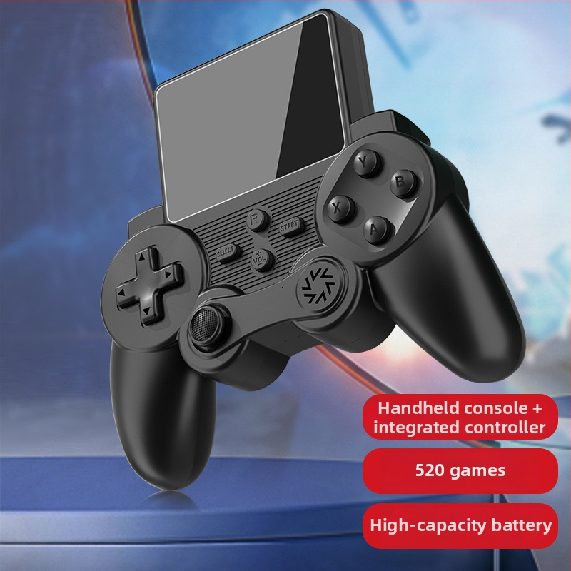 S20 nostalgia rokas spēļu konsole ar 520 iebūvētiem spēlēm, 8 bitu OS, diviem spēlētājiem, ABS korpuss