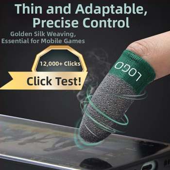 Ултратънък пръстен за игра – 24-пиново сребърно влакно, дишаща златна коприна, за мобилни игри