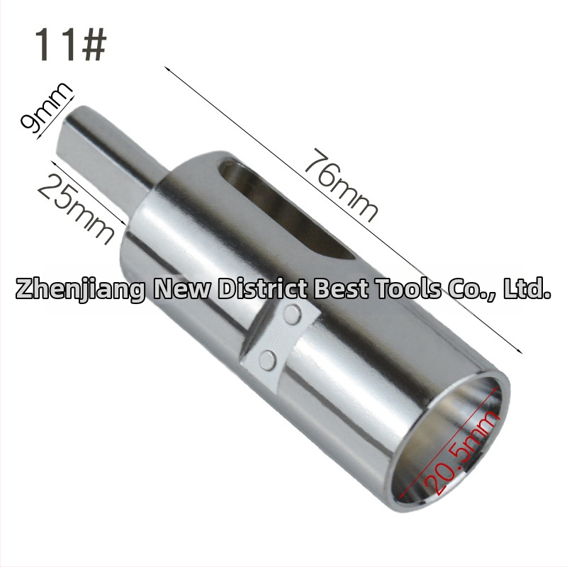 Stieples mezglotājs ar trīsstūrveida rokturi, no tērauda, No.9 un No.11, 146 g, elektroplatēts pārklājums