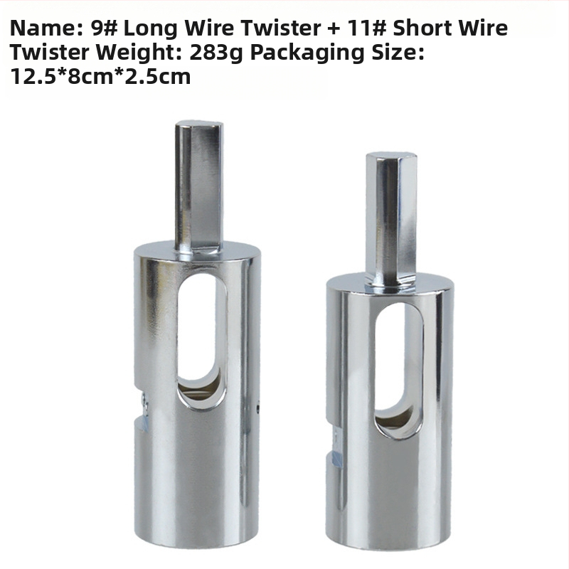 Stieples mezglotājs ar trīsstūrveida rokturi, no tērauda, No.9 un No.11, 146 g, elektroplatēts pārklājums