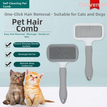 Pieptene pentru îngrijirea animalelor de companie pentru eliminarea părului – formă pătrată, material PP, pentru pisici cu blană scurtă, marcă Smart cat, origine: Cangzhou, Hebei