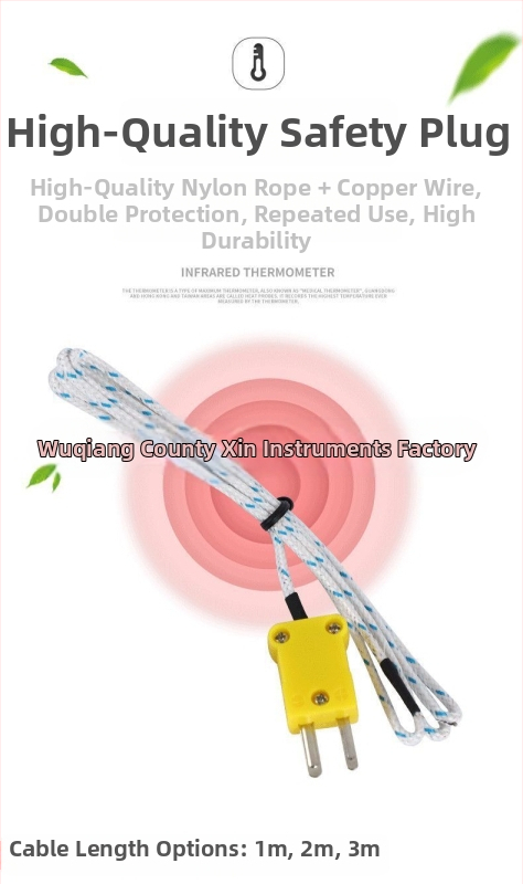 Преносим индустриален високопрецизен цифров термометър с термодвойка и температурен зонд