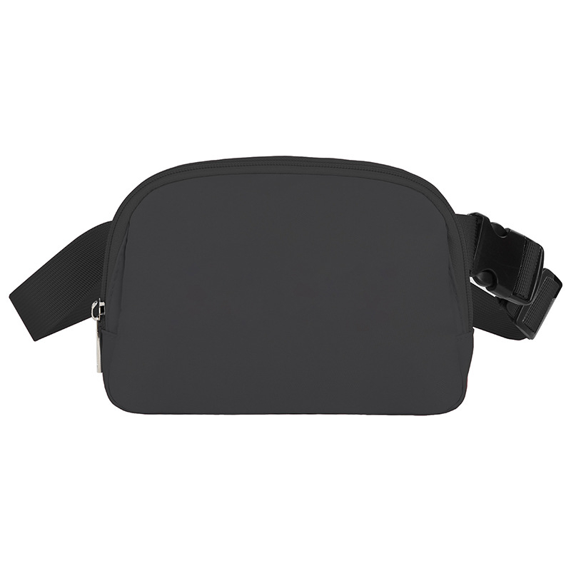 Lulu stil pojas torba, gradski minimalistički dizajn, najlon, podesivi remen, logotip, unutarnja pregrada za mobitel i osobnu iskaznicu, zatvarač