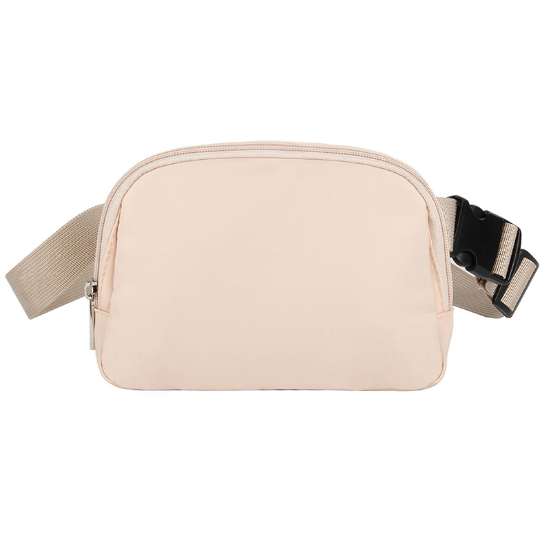 Lulu stil pojas torba, gradski minimalistički dizajn, najlon, podesivi remen, logotip, unutarnja pregrada za mobitel i osobnu iskaznicu, zatvarač