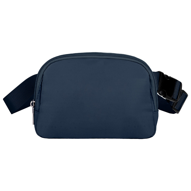 Lulu stil pojas torba, gradski minimalistički dizajn, najlon, podesivi remen, logotip, unutarnja pregrada za mobitel i osobnu iskaznicu, zatvarač