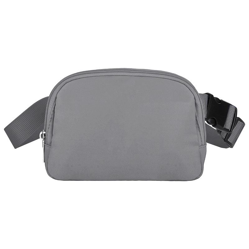 Lulu stil pojas torba, gradski minimalistički dizajn, najlon, podesivi remen, logotip, unutarnja pregrada za mobitel i osobnu iskaznicu, zatvarač