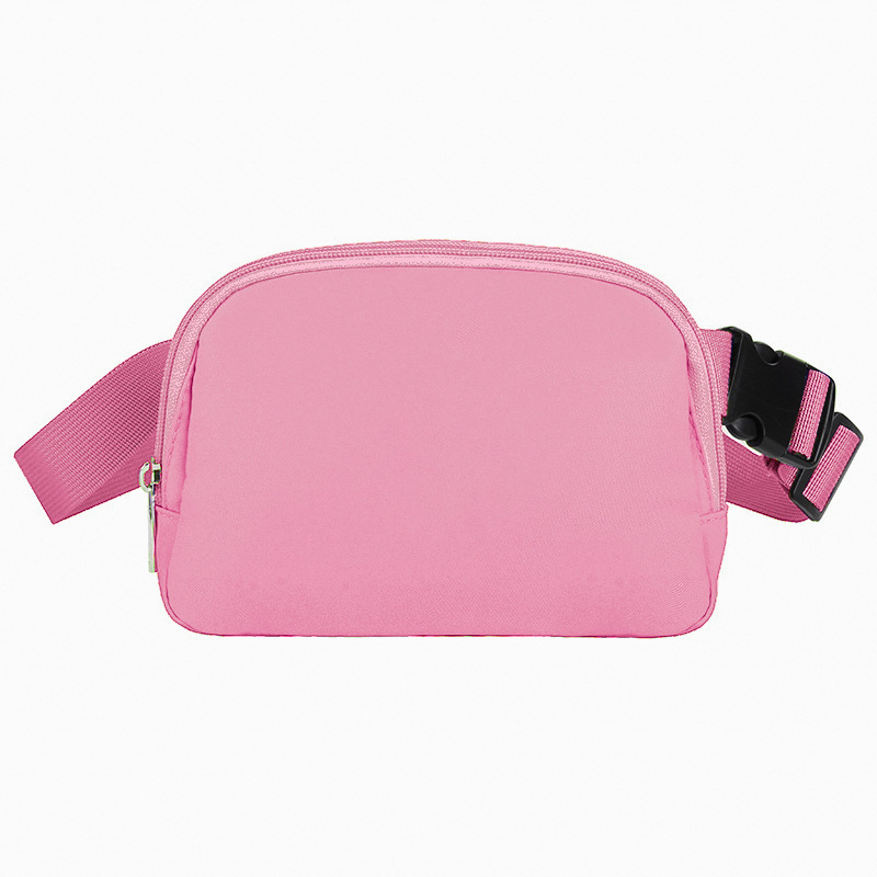 Lulu stil pojas torba, gradski minimalistički dizajn, najlon, podesivi remen, logotip, unutarnja pregrada za mobitel i osobnu iskaznicu, zatvarač