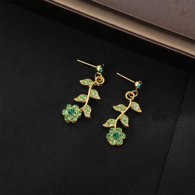 Menyasszonyi nyaklánc és fülbevaló készlet, kristályos kövekkel, ötvözet, elektroplátolás, Yusheng márka, édes stílus, nőknek