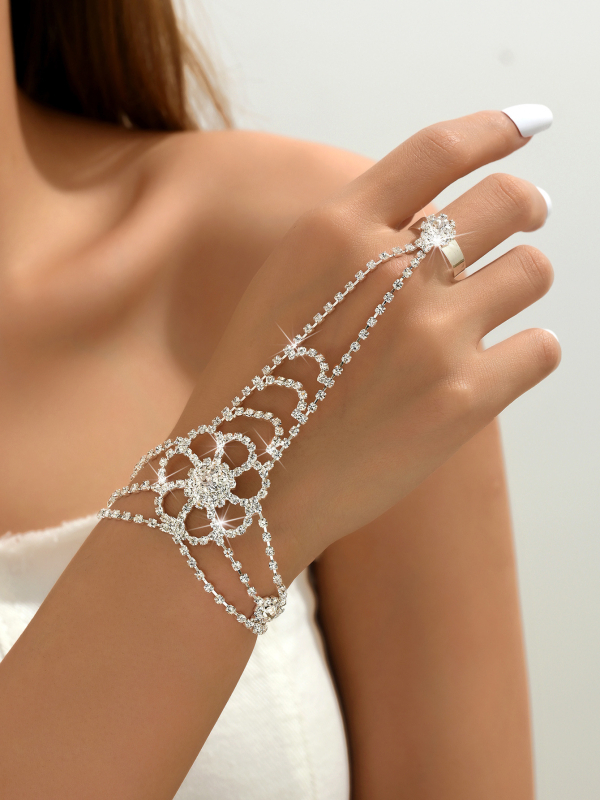 RNAFASHION Ženski set nakita – naušnice i ogrlica s bambusnom lancem, elektroplatiranje, materijal Rhinestone, uzorak zvijezde/sunce i mjesec/univerzum