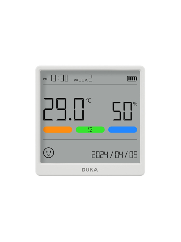 Домашен термометър и хигромер със Wi‑Fi, стенен монтаж, високопрецизен цифров дисплей, интелигентен будилник и метеорологична станция