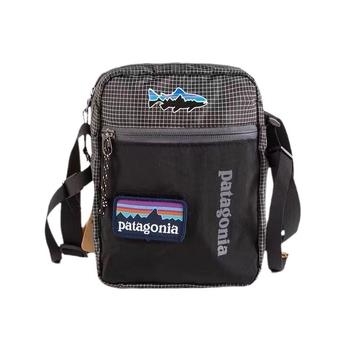 Geantă unisex pentru telefon, pentru sport în aer liber, imprimeu cu litere, design vertical, curea peste umăr în stil urban (material: nylon; impermeabil; ușor; căptușeală: poliester)