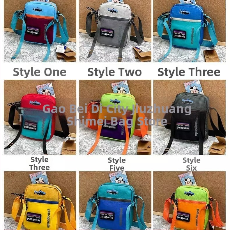 Geantă unisex pentru telefon, pentru sport în aer liber, imprimeu cu litere, design vertical, curea peste umăr în stil urban (material: nylon; impermeabil; ușor; căptușeală: poliester)