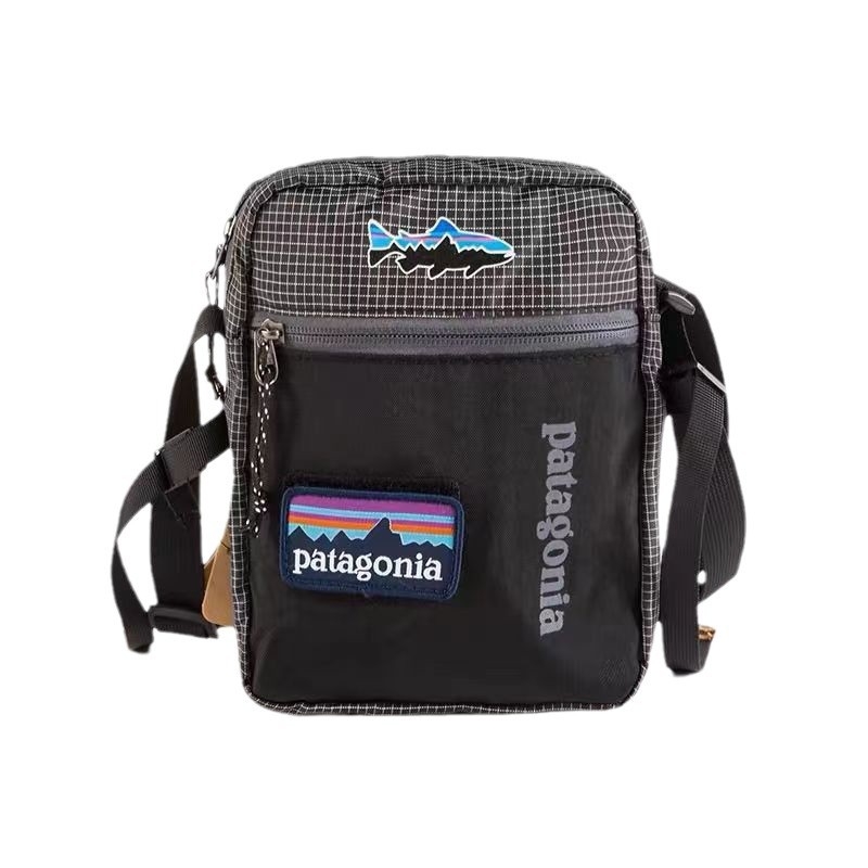 Geantă unisex pentru telefon, pentru sport în aer liber, imprimeu cu litere, design vertical, curea peste umăr în stil urban (material: nylon; impermeabil; ușor; căptușeală: poliester)